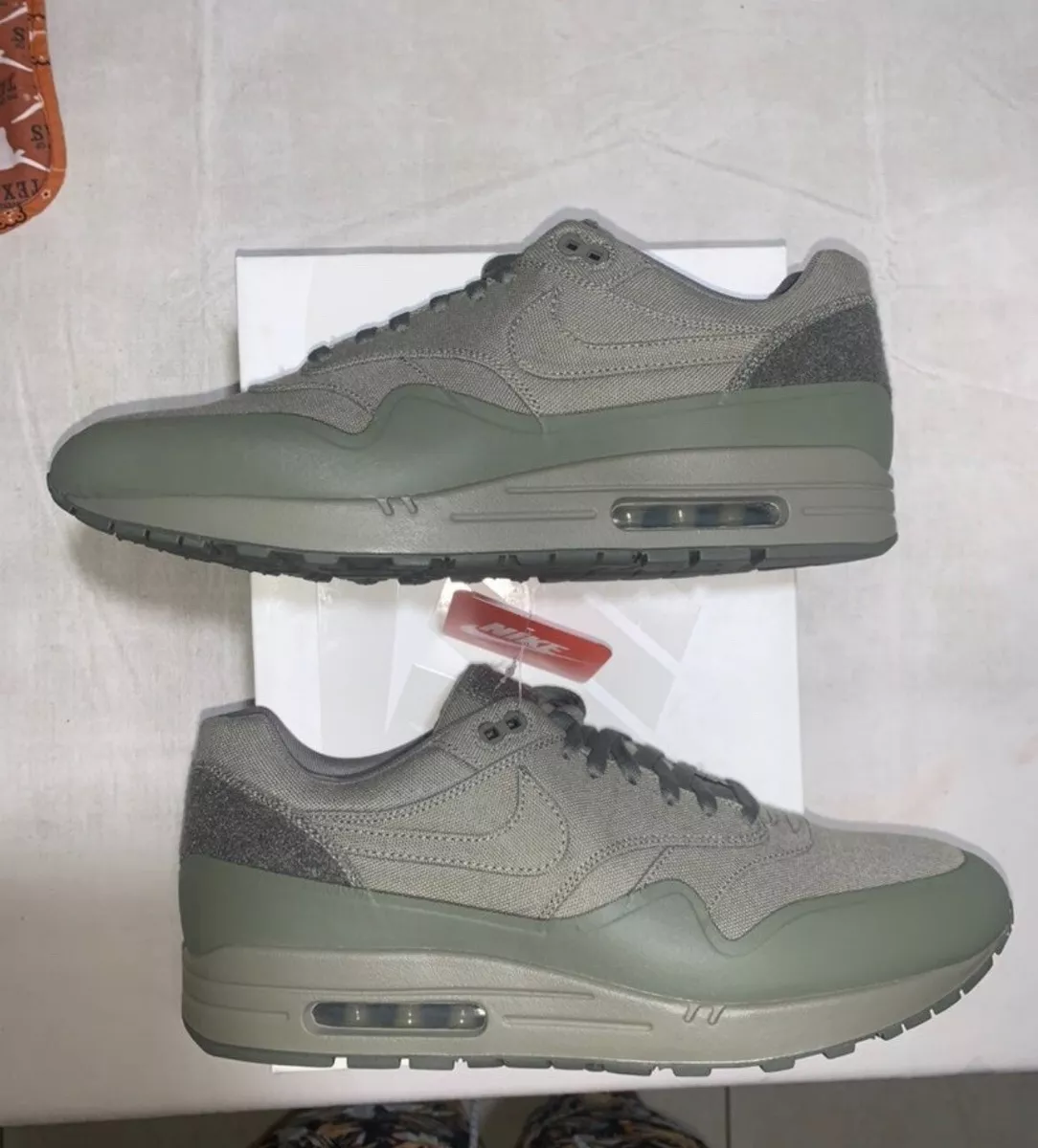 Nike air max cheap 1 patch steel green