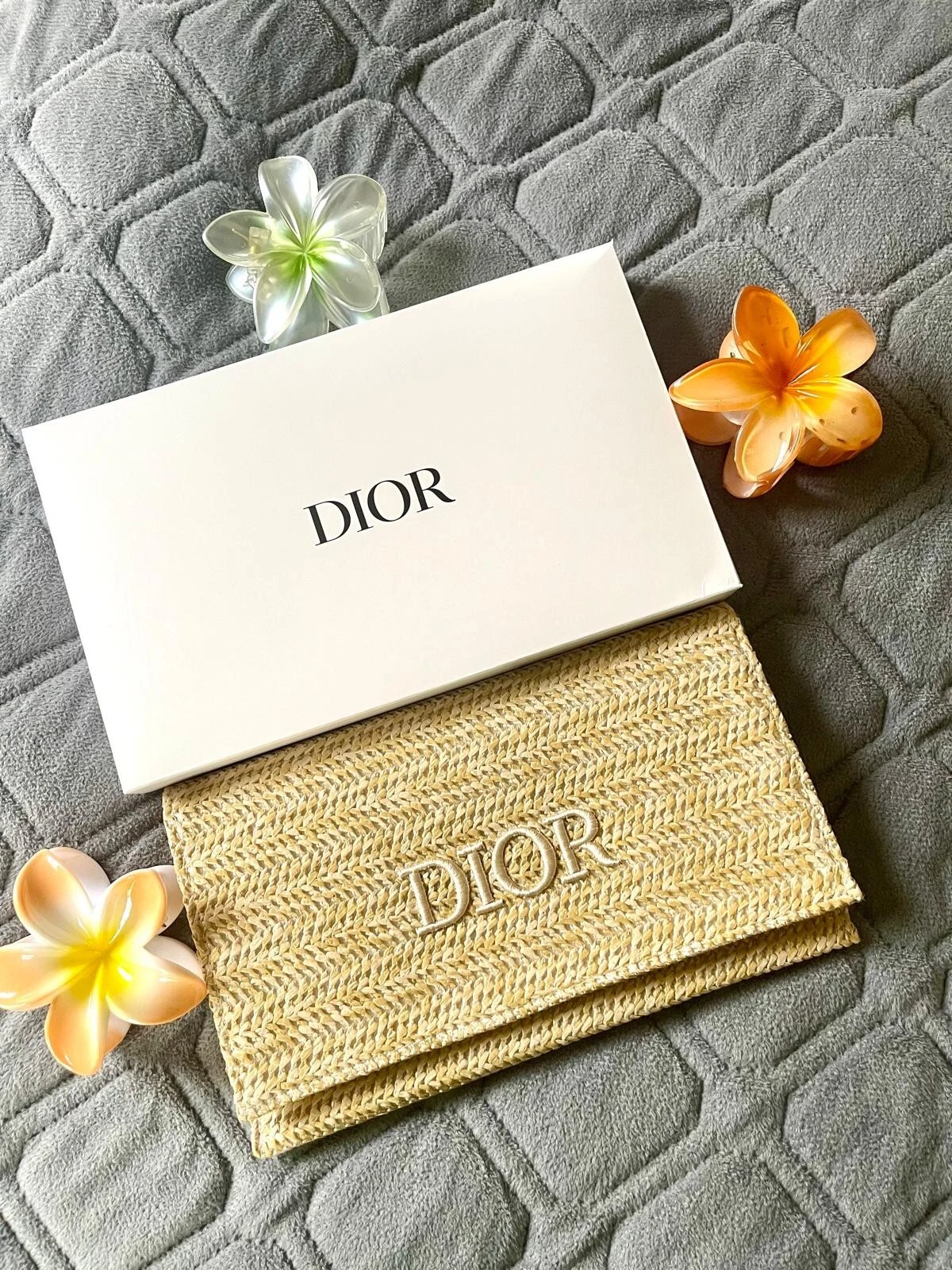 Dior Pouch Clutch Wicker Items For Travel Beach