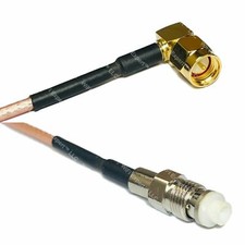 USA-CA RG316 SMA MALE ANGLE to FME FEMALE Coaxial RF Pigtail Cable