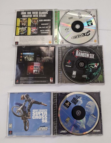 Pacchetto console Playstation PS1 SYSTEM SCPH-5501 controller OEM e 5 cavi giochi - Foto 5 di 6