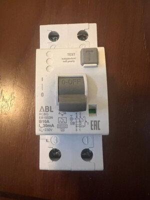 Lot of 8 pcs. ABL SURSUM EB1003, 10A, 10 kA (RCBO) circuit breaker