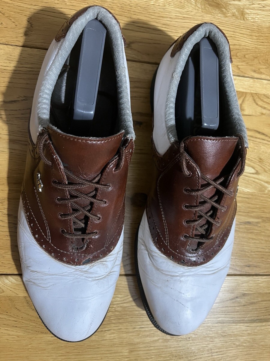 Adidas Z-Traxion Men's Golf Shoes White and Brown UK size 11 UK