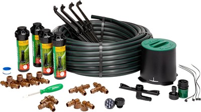 Rain Bird 32HE In-Ground Pro Rotor Pop-up Sprinkler System Kit with Click-N-Go G