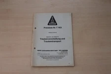 163010) Rauch Grape Processing - Prices & Extras - Brochure 1977