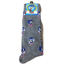Mini Sonic The Hedgehog Men  s Novelty Crew Socks Size 6-12 New AR209