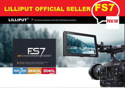 LILLIPUT 7 '' FS7 1920x1200 Metall 3G-SDI 4K HDMI DSLR Kamera Monitor + V Mount