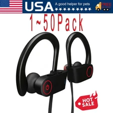 Waterproof Bluetooth 5.0 Stereo Sport Wireless Headphones in Ear Headset lot USA