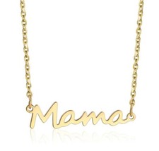 Mama Necklace Gold Plated Stainless Steel Mom Necklace