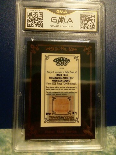 Jimmie Foxx 2009 Topps 206 T206 Old Mill Framed Mini Relic GU Bat SP GMA 8 A's - 第 2/2 張圖片