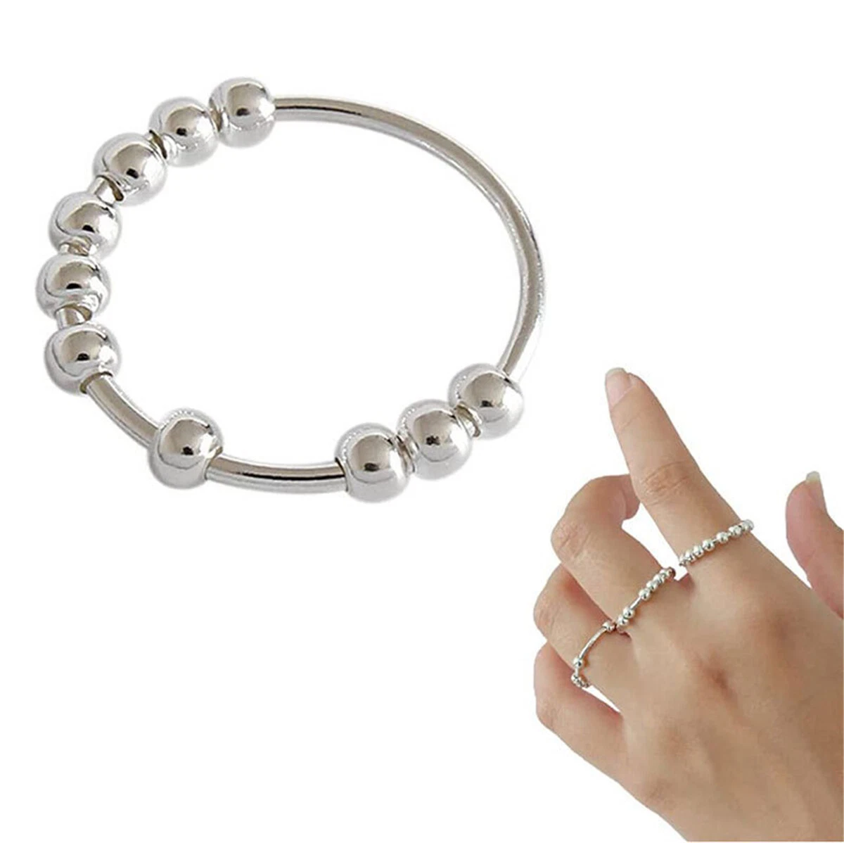 Beaded anxiety ring deals