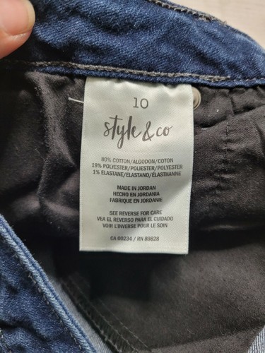 Style & Co Womens Size 10 Cropped Jeans Cuffed - Picture 4 of 10