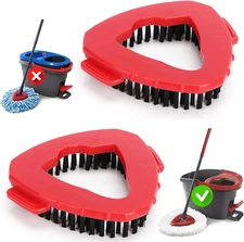 2-Pack Mop Scrub Brush Head Compatible with Ocedar Easywring 1-Tank Spin System,