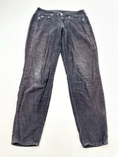 True Religion Pants Women s 27 Grey Velvet Fa...