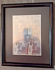 1991  Framed Michael Jordan Upper Deck Hologram Uncut Sheet 4 cards AW1