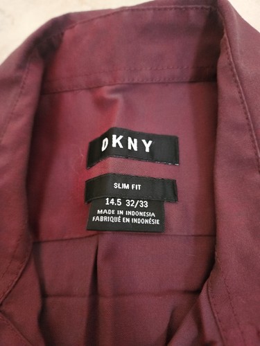 DKNY Purple Long Sleeve Button Up Shirt Slim Fit Size 32/33 - Picture 2 of 4