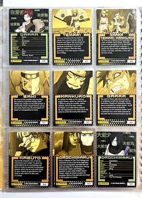 NARUTO NINJA RANKS Cards Album + Full Set 72/72 PANINI 2002 Sasuke
