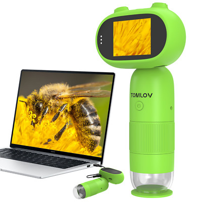 TOMLOV Handheld Digital Microscope, 1000X Pocket Mini Microscopes for Kids 16GB