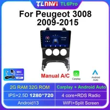 For Peugeot 3008 CarplayDVD Android Auto GPS Navigation Car Multimedia no Player