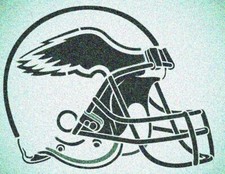 PHILADELPHIA EAGLES HELMET STENCIL MYLAR SPOR...