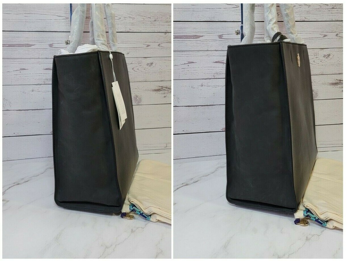 Tory Burch Brooke Leather Tote 43716 BLACK | eBay