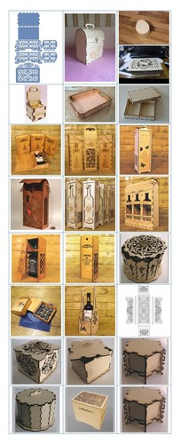 CDR DXF cutting files Ornamental Boxes & Deco Designs for Laser Cutter Engraver - Picture 9 of 10