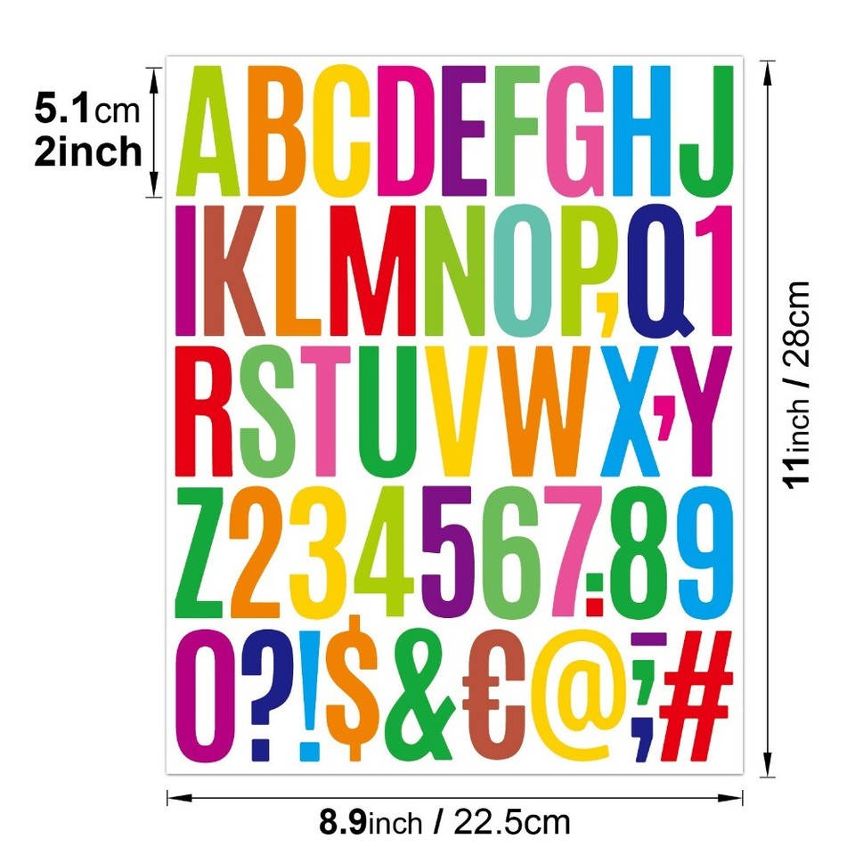500PCS Vinyl Large Letter Stickers Self Adhesive Letter Decals eBay