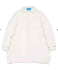 New £800 Nina Ricci Logo Collar Ivory Oversized Quilted Down Puffer Coat - L