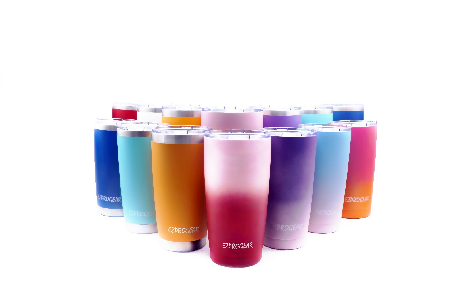 Ezprogear 20 oz Purple Stainless Steel Tumbler Double Wall Insulated w/Straw Lid