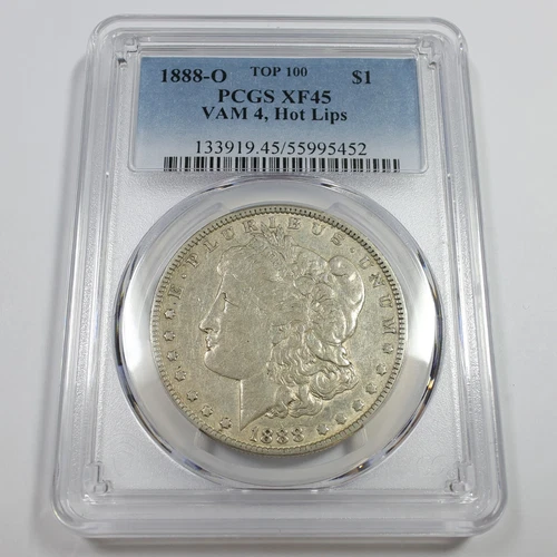 1888 O PCGS XF45 Top 100 VAM 4 Hot Lips - Silver Morgan Dollar $1 US Coin 58523B