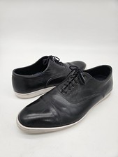 Allen Edmonds Men's Park Avenue Black Leather Cap Toe Oxford Sneakers Sz 11