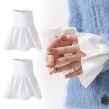 Detachable Wrist Cuffs for Coat Dress Pleated Cuff Dainty Decorative Sleeve Cuff