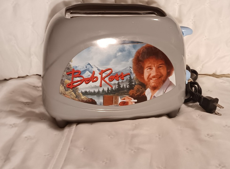 Bob Ross 2-Slice Toaster - Toasts Iconic Face onto Bread NEW