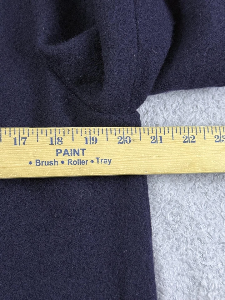 Chaqueta Blazer Geiger Mujer 42 Azul Marino Lana Hervida Botón Frontal Ribeteado Bolsillos Foto 4 de 4