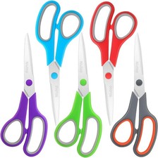 Scissors Bulk Set of 5-Pack, Niutop 8" Multipurpose Sharp Sewing Craft Fabric...