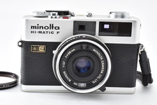  CLA'd Mint Minolta Hi-Matic F 35mm Film Camera Rokkor 38mm f/2.7 Lens Black 