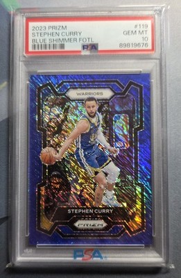 2023 Panini Prizm STEPHEN CURRY Blue Shimmer /35 FOTL PSA 10 Gem Mint 