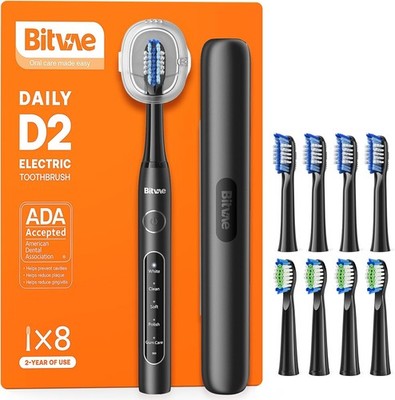 ADA Rechargeable Electric Toothbrush for Adults Travel Portable USB Whitening