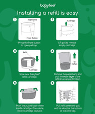 BIO Refills Compatible with DEKOR plus Diaper Pails 100 Compostable 4 Pack 50