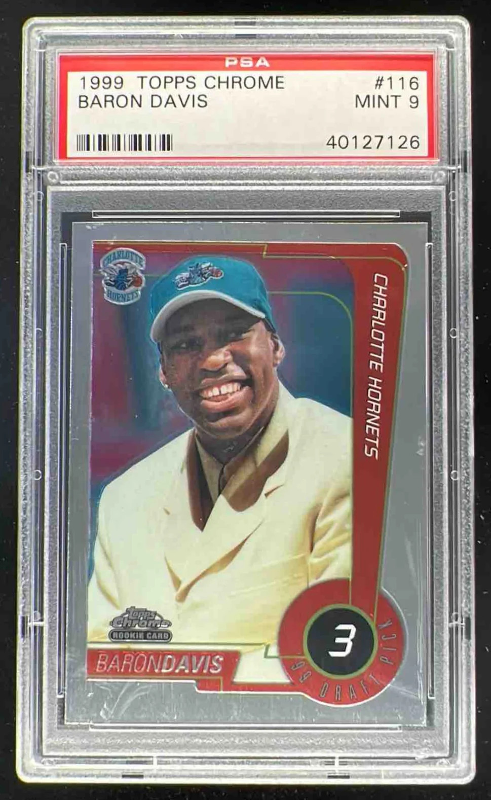 1999-00 Topps Chrome #116 Baron Davis RC PSA 9