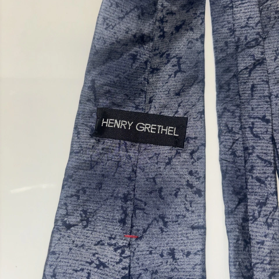 Corbata Henry Grethel Roja Paisley Hecha en Italia Seda Hecha a Mano Profesional Carrera Trabajo Foto 2 de 4