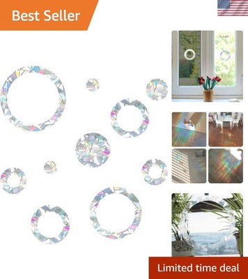 Ring and Circle Static Window Clings Decals for Bird Strikes, Set of 35 | Win...