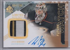 2015-16 SP Authentic Future Watch Patch Autograph Rookie John Gibson RC Auto
