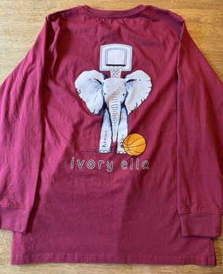 Ivory Ella Women s Long Sleeve Shirt Maroon Top Basketball Size Medium