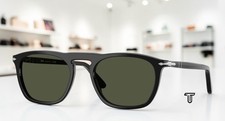 PERSOL PO3391S 95 31 Gae Black Green 55 mm Unisex Sunglasses