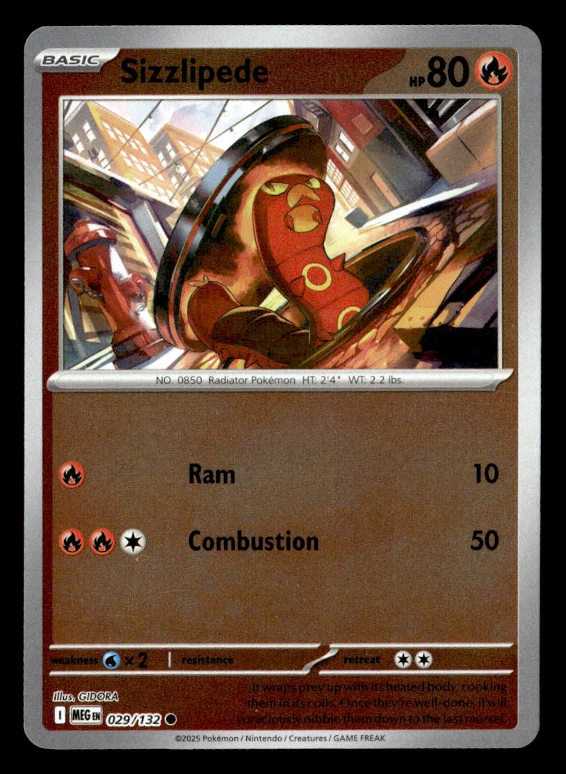 Pokemon Sizzlipede #029/132 tcg Near Mint or Better