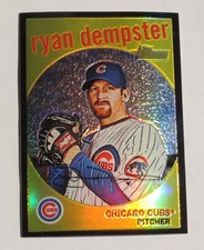 RYAN DEMPSTER 2008 TOPPS HERITAGE CHROME BLACK REFRACTOR #d 49/59 + reg. ref.