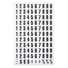 MasterVision Magnetic Number KT2020-1 Each 110 Pack, Black on White
