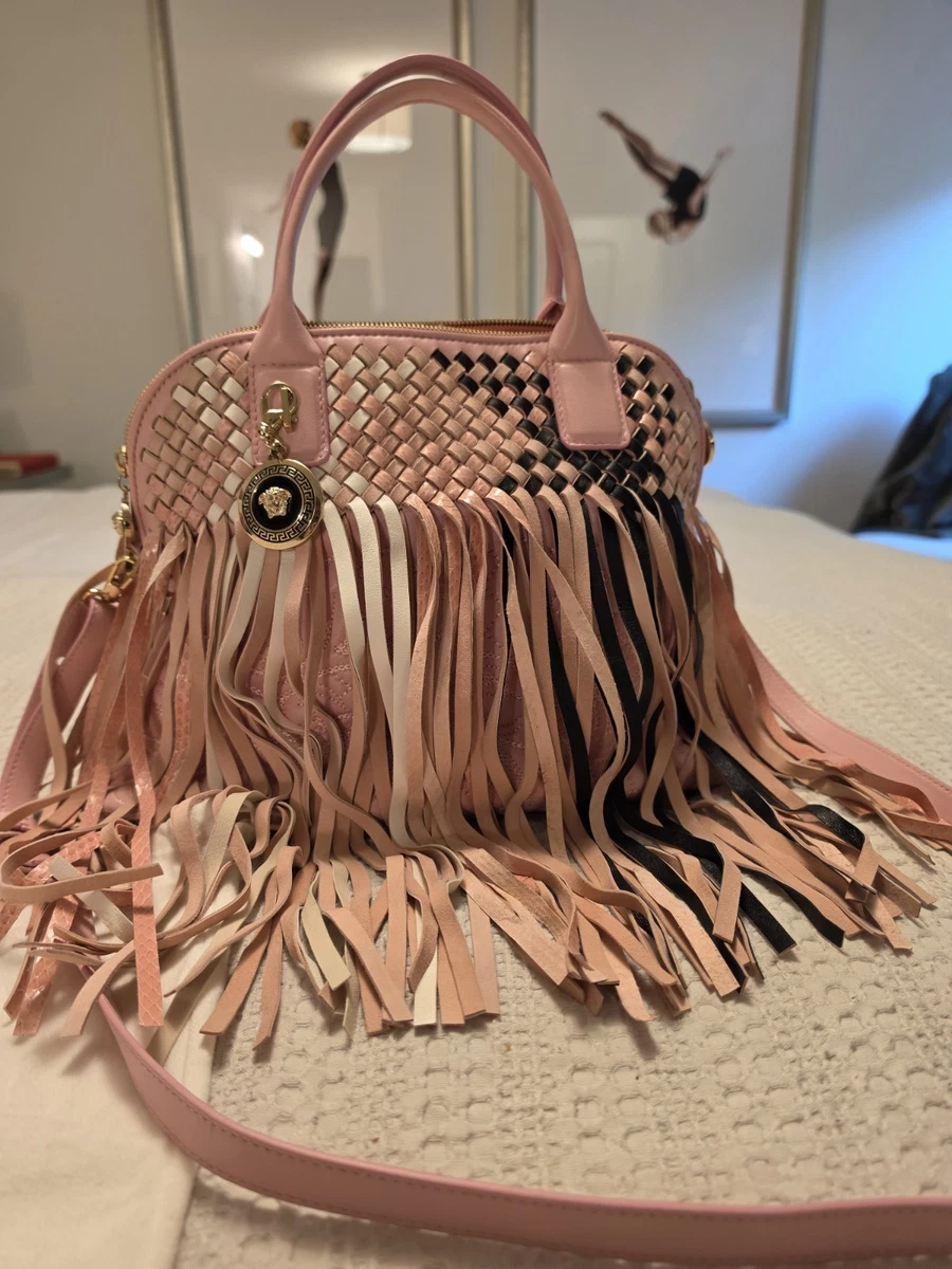 Versace Leather Exterior Fringe Bags & Handbags for Women for sale