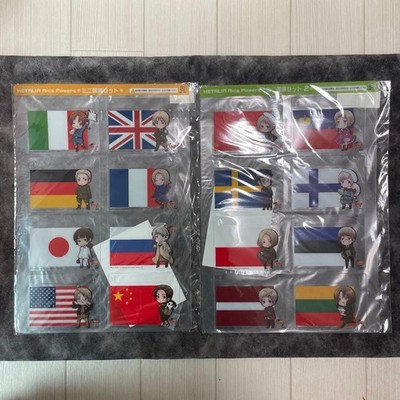 Hetalia Drama CD Set of 2 Bonus Mini Flags Unopened Japan US UK Germany France