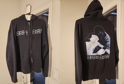 Crystal Castles III Zip Up Hoodie Full Size S-3XL